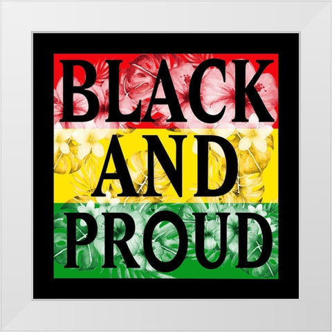 Flower Black and Proud White Modern Wood Framed Art Print by Prime, Marcus