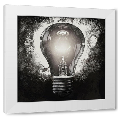 Darkness Shine 1 White Modern Wood Framed Art Print by Prime, Marcus