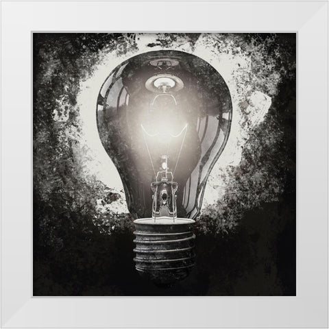 Darkness Shine 1 White Modern Wood Framed Art Print by Prime, Marcus