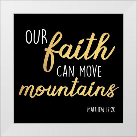 Move Mountains White Modern Wood Framed Art Print by Prime, Marcus