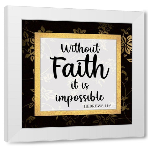 Without Faith White Modern Wood Framed Art Print by Prime, Marcus