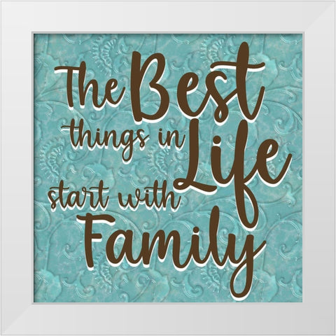 Best Family White Modern Wood Framed Art Print by Prime, Marcus