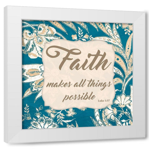 All Things Possible White Modern Wood Framed Art Print by Prime, Marcus