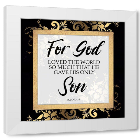 His Only Son White Modern Wood Framed Art Print by Prime, Marcus