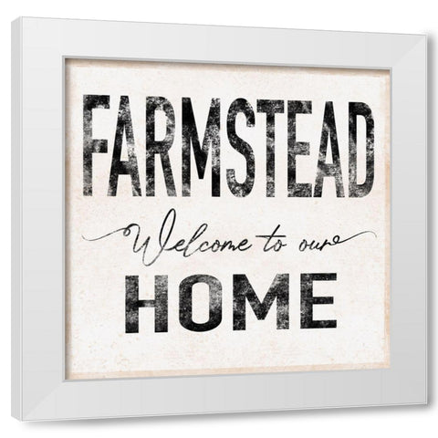 Farmstead Home White Modern Wood Framed Art Print by Prime, Marcus
