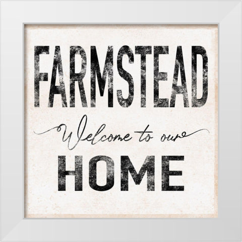 Farmstead Home White Modern Wood Framed Art Print by Prime, Marcus