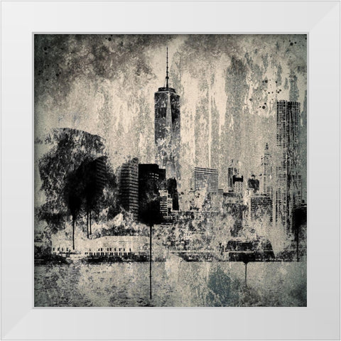 Industrial City White Modern Wood Framed Art Print by Prime, Marcus