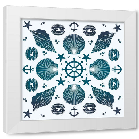 Coastal Gathering White Modern Wood Framed Art Print by Prime, Marcus