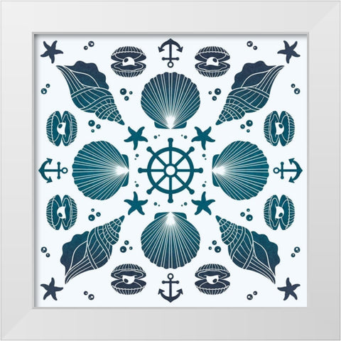 Coastal Gathering White Modern Wood Framed Art Print by Prime, Marcus