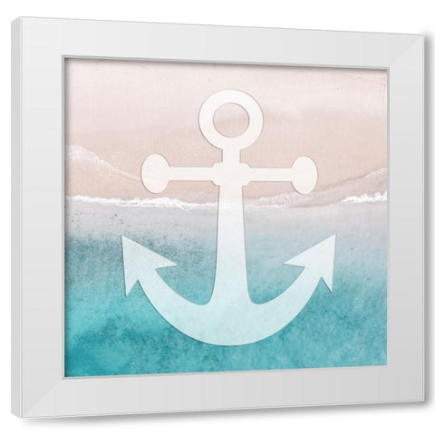 Coastal Anchor White Modern Wood Framed Art Print by Prime, Marcus