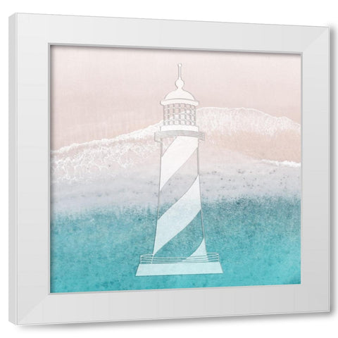 Coastal Lighthouse White Modern Wood Framed Art Print by Prime, Marcus