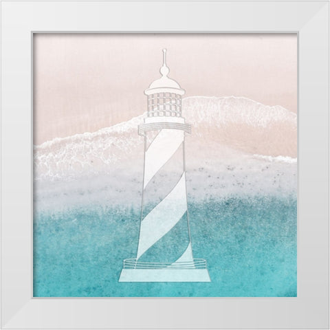Coastal Lighthouse White Modern Wood Framed Art Print by Prime, Marcus