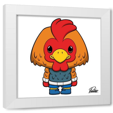 Connor Chicken White Modern Wood Framed Art Print by Prime, Marcus
