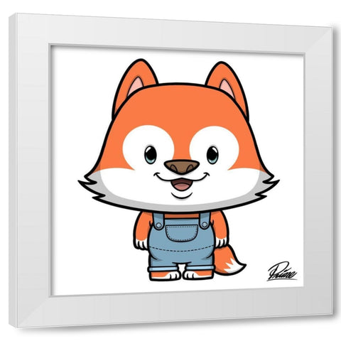 Riley Fox White Modern Wood Framed Art Print by Prime, Marcus