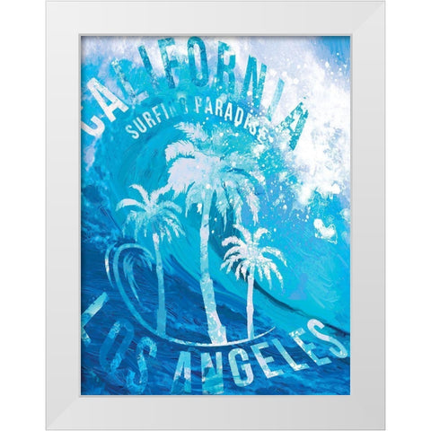 South Coast Curls 2 White Modern Wood Framed Art Print by Miller, Savannah