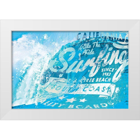 South Coast Curls 4 White Modern Wood Framed Art Print by Miller, Savannah