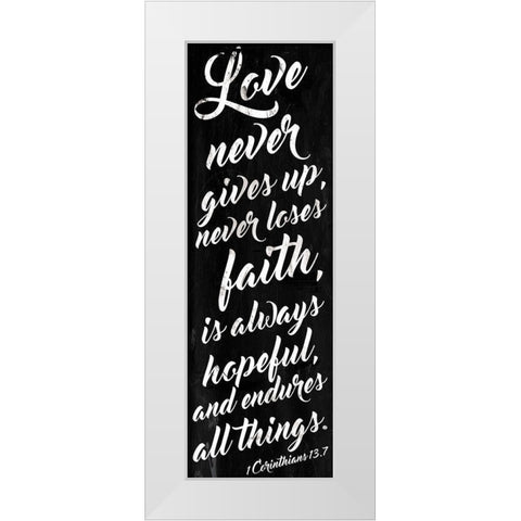 Love Never Black White Modern Wood Framed Art Print by Villa, Mlli