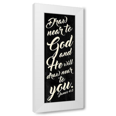 Draw Near Cream White Modern Wood Framed Art Print by Villa, Mlli