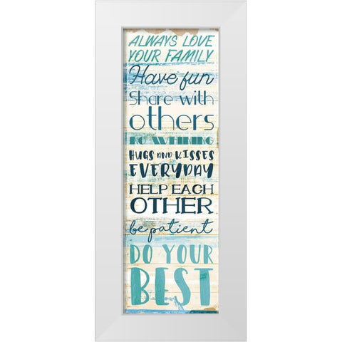 Always Love White Modern Wood Framed Art Print by Villa, Mlli