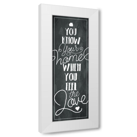Feel The Love White Modern Wood Framed Art Print by Villa, Mlli