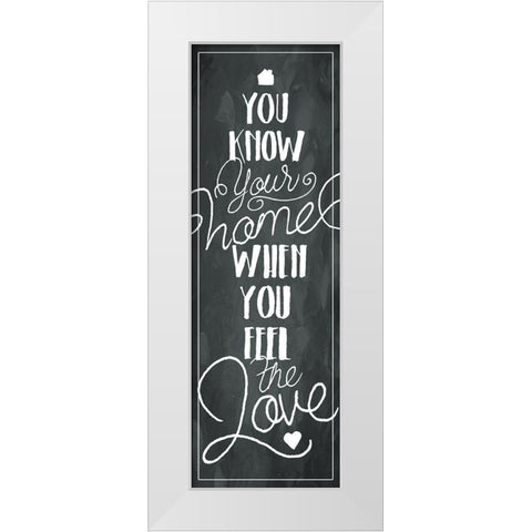 Feel The Love White Modern Wood Framed Art Print by Villa, Mlli
