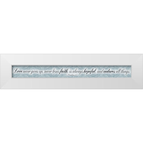 Love Faith White Modern Wood Framed Art Print by Villa, Mlli