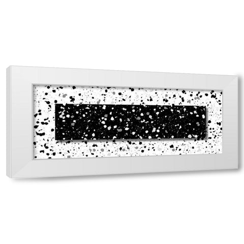 Black White Speckles White Modern Wood Framed Art Print by Villa, Mlli