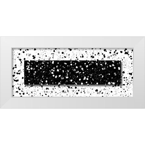 Black White Speckles White Modern Wood Framed Art Print by Villa, Mlli