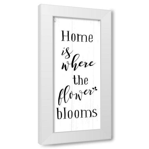 Flower Blooms White Modern Wood Framed Art Print by Villa, Mlli