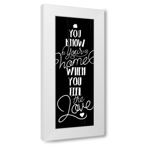 Home Love White Modern Wood Framed Art Print by Villa, Mlli