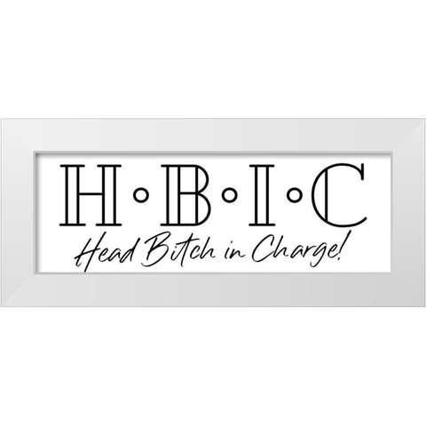 HBIC White Modern Wood Framed Art Print by Villa, Mlli