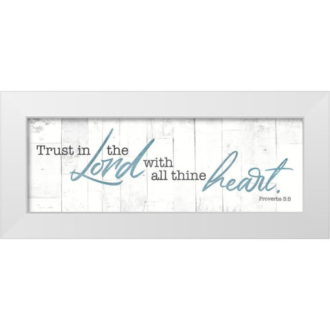 Trust In White Modern Wood Framed Art Print by Villa, Mlli