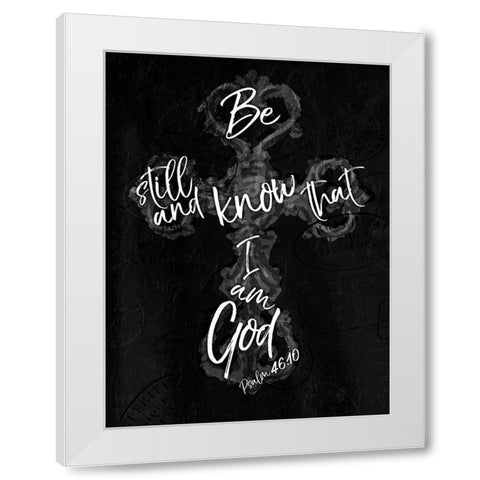 I Am God White Modern Wood Framed Art Print by Villa, Mlli