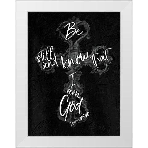 I Am God White Modern Wood Framed Art Print by Villa, Mlli