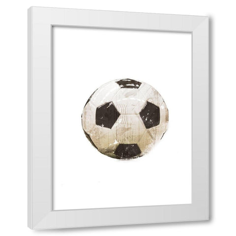 Soccer White Modern Wood Framed Art Print by Villa, Mlli