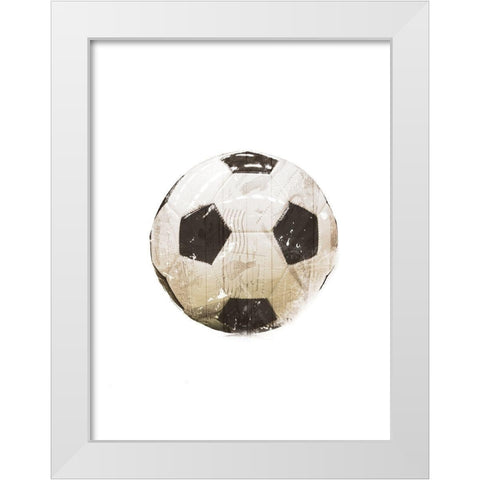 Soccer White Modern Wood Framed Art Print by Villa, Mlli