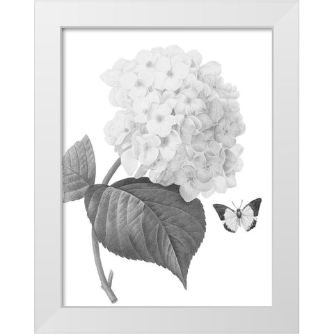 Greyscale Floral Four White Modern Wood Framed Art Print by Villa, Mlli