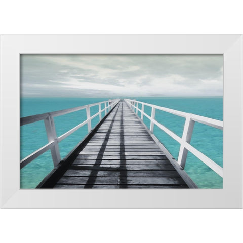 Dock out White Modern Wood Framed Art Print by Villa, Mlli