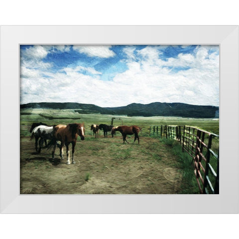 Round Them Up White Modern Wood Framed Art Print by Villa, Mlli