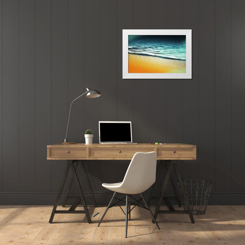 Water Abstracts White Modern Wood Framed Art Print by Villa, Mlli