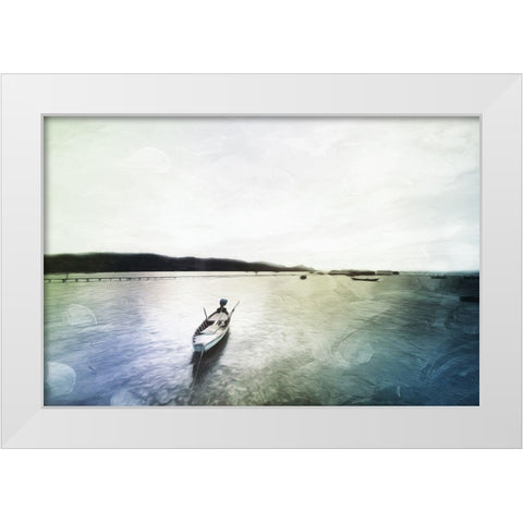 Fell Out To Sea White Modern Wood Framed Art Print by Villa, Mlli