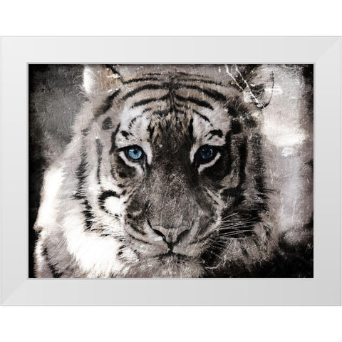 Tiger Look White Modern Wood Framed Art Print by Villa, Mlli