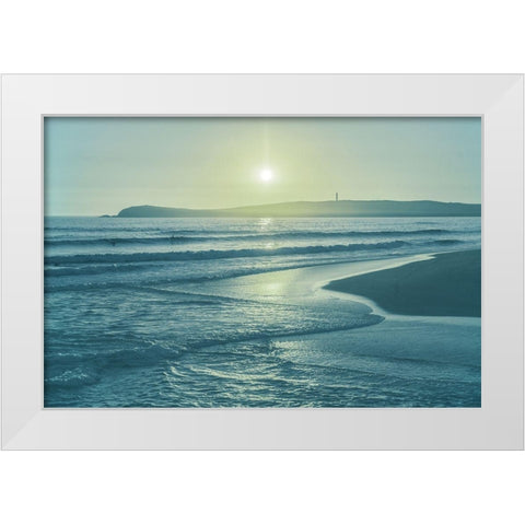 Soft Beach Sun White Modern Wood Framed Art Print by Villa, Mlli