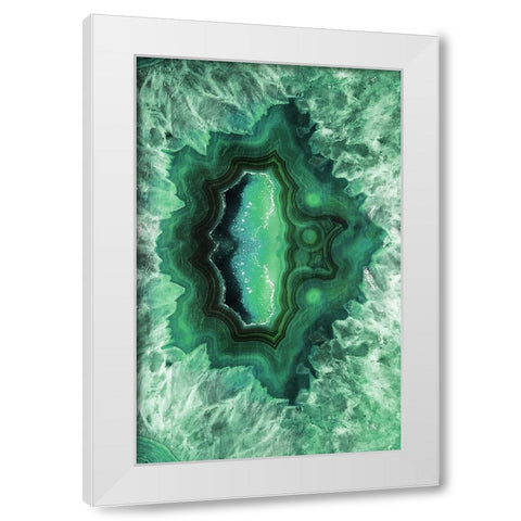Emerald Look White Modern Wood Framed Art Print by Villa, Mlli