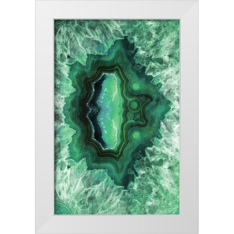 Emerald Look White Modern Wood Framed Art Print by Villa, Mlli