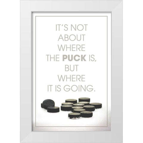 Pucks Going White Modern Wood Framed Art Print by Villa, Mlli