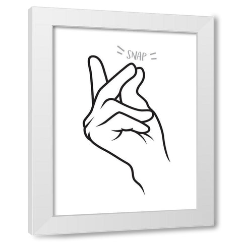 Snap White Modern Wood Framed Art Print by Villa, Mlli