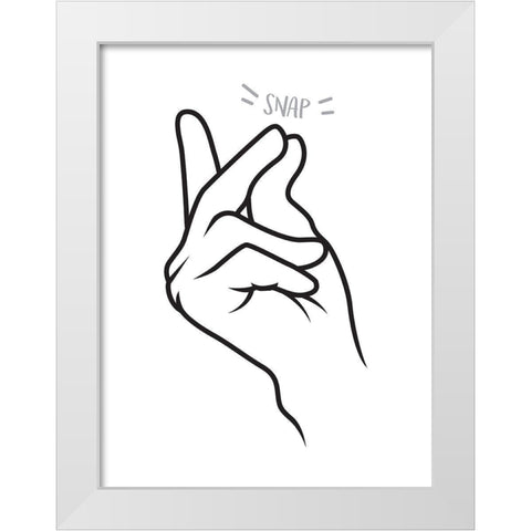 Snap White Modern Wood Framed Art Print by Villa, Mlli