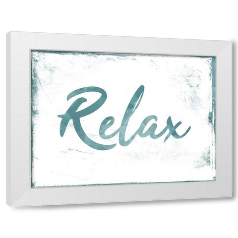 Relax White Modern Wood Framed Art Print by Villa, Mlli