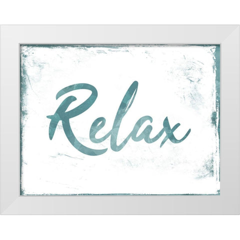 Relax White Modern Wood Framed Art Print by Villa, Mlli